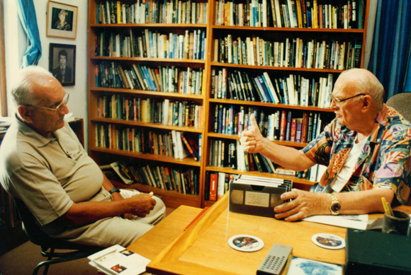 Ray Wijewardena with his long time friend and colleague, Arther C Clark a the former's study